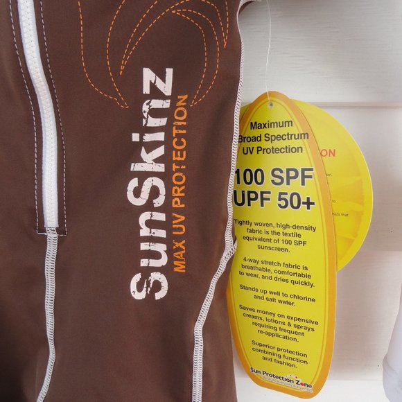 Sunskinz Child One piece Sun Protection Suit W/Hoofull ZIp~Beach wear~ - Picture 2 of 5